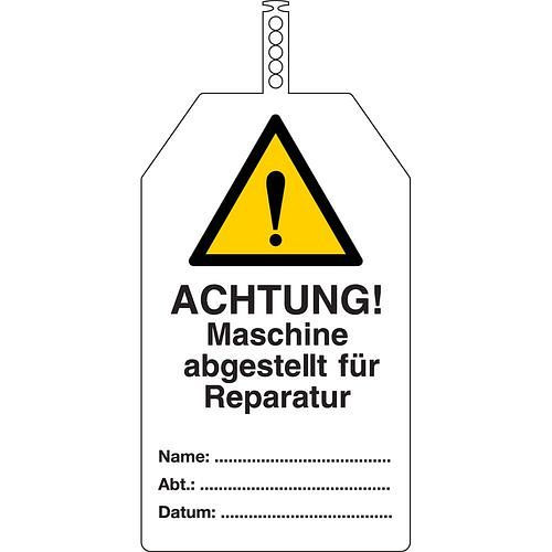 Remorque de sécurité DENIOS - machine garée pour réparation, pack de 10, 311973