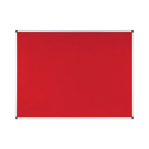 Planche en feutre Bi-Office Maya rouge avec cadre en aluminium 120x90cm, FA0546170