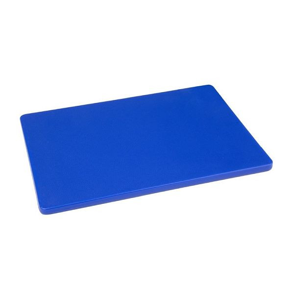 Planche à découper Hygiplas LDPE bleu 305x229x12mm, GH791