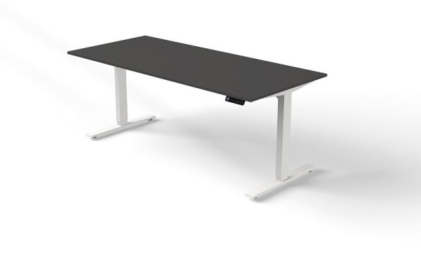 Table assis/debout Kerkmann L 2000 x P 1000 mm, réglable en hauteur électriquement de 720 à 1200 mm, Move 3, couleur : anthracite, 10381213