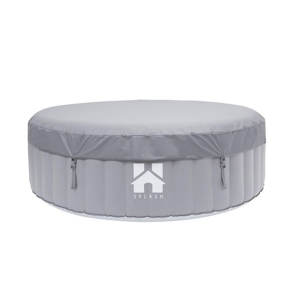 HOME DELUXE Bain à remous extérieur SPLASH Uni - Gris - 6 personnes, 32309
