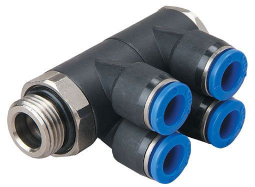 temporisateur B-YVTEd2-4-3/8-KU, raccord vissé distributeur Y, cylindrique, Ø tuyau : 4 mm, filetage : 3/8", UE : 5 pièces, 03180960