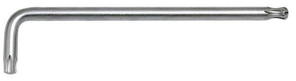 Clé coudée à tête sphérique Kraftwerk pour vis TX, longue, chromée polie et mate T27, 3608-27