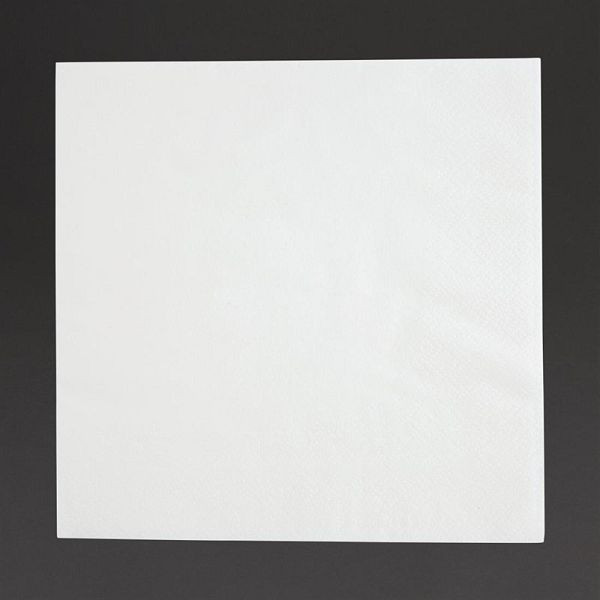 Serviettes recyclables Fiesta blanches 30x30cm (5000 pièces), FE212