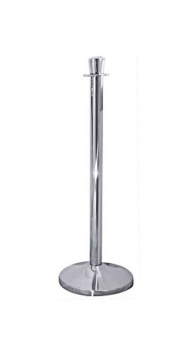 Poteau de barrière Contacto, inox à l'unité, sans corde, lot de 2, 1603/001