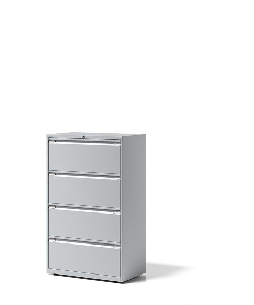 Armoire à tiroirs Bisley Essentials, 4 tiroirs chacun H 304 mm, gris clair, YESF0813645