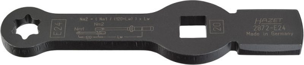 Clé à chocs Hazet TORX®, avec 2 surfaces de frappe, carré creux 20 mm (3/4 pouce), profil extérieur TORX®, E24, 2872-E24
