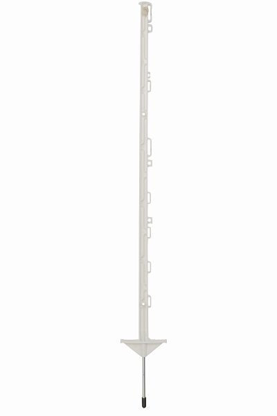 Poteau plastique Pulsara 1,05 m blanc, double marche, lot de 10, 019625