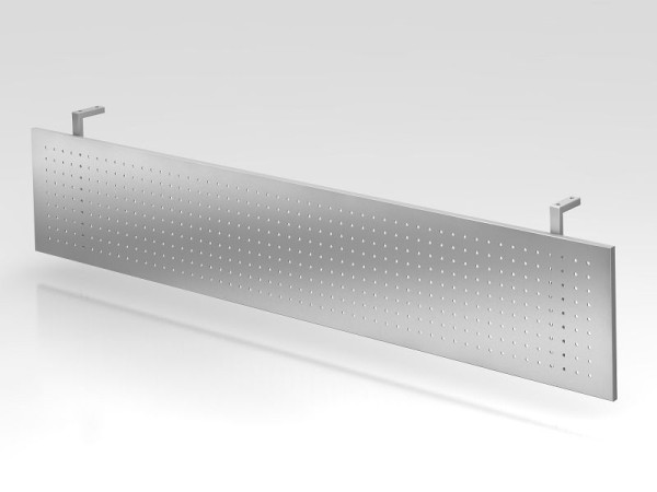 Paravent Hammerbacher 180 cm argent, revêtement par poudre, panneau sténopé en argent, VSI18/S