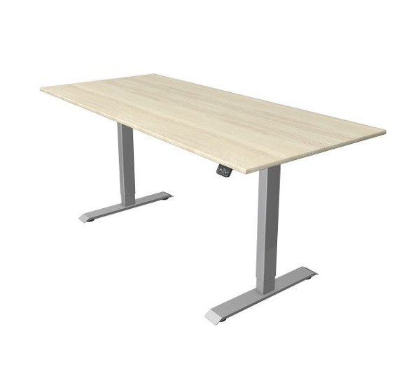 Table compacte Kerkmann L 1800 x P 800 mm, réglable en hauteur électriquement de 740 à 1230 mm, érable, 10227750