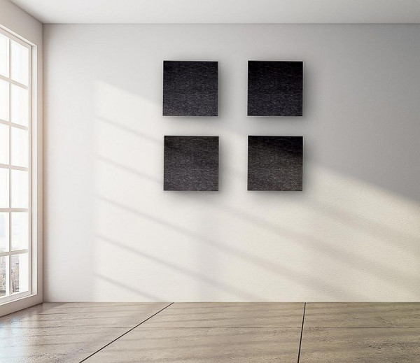 Absorbeur de bruit carré Silenti, anthracite, montage mural avec barre, UE: 4 pièces, 92742515089