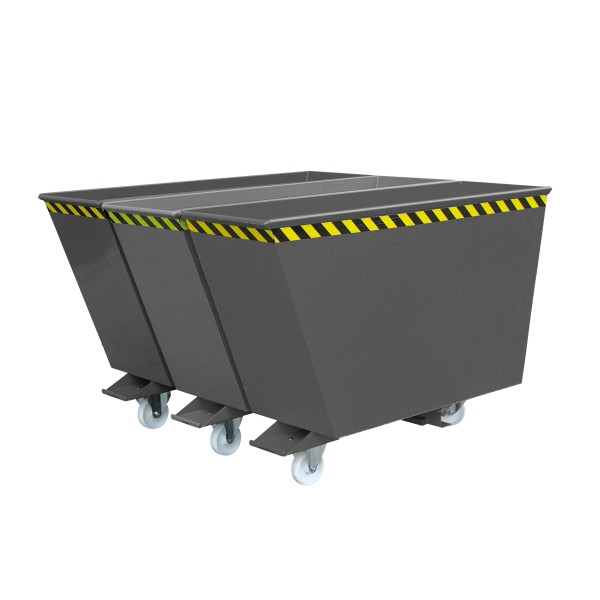 Système de tri de conteneurs basculants industriels Eichinger 2en1 ou "3en1", 3x600 litres, gris anthracite, 20250100000096