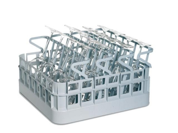 panier à verres/lavage gel-o-mat Bistro 400, 400X400X160 mm, avec 4 inserts amovibles, 3042.110FR