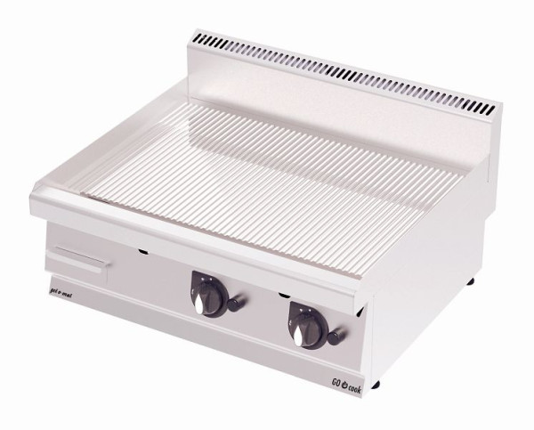 plaque de gril à gaz gel-o-mat, chromée dure, rainurée, GO Cook 700, GG4070GC