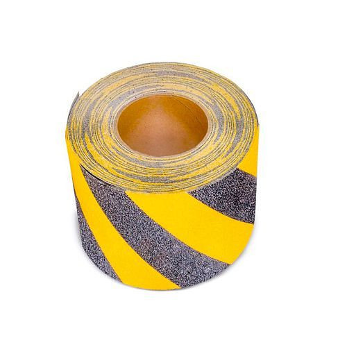 Revêtement antidérapant Moravia, Basic, noir/jaune, rouleau 150 mm x 18,3 m, 264434