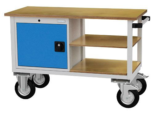 Établi mobile Bedrunka+Hirth, profondeur 540 mm, R 18-24, nombre de portes battantes : 1, dimensions en mm (LxPxH) : 1200 x 540 x 820, 04.12.90