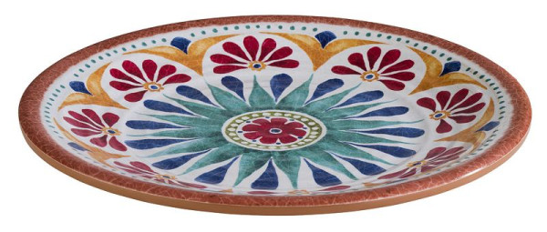 Assiette APS -ARABESQUE-, Ø 21,5 cm, hauteur : 2 cm, mélamine, intérieur : décor, extérieur : aspect terre cuite, 84684