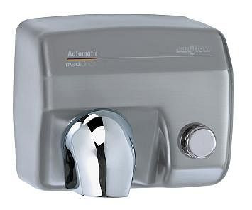 Sèche-mains All Care Mediclinics avec bouton poussoir en acier inoxydable, 12280