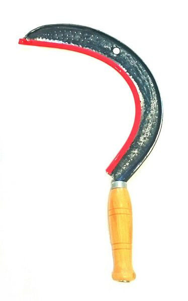 Faucille ronde ESW, faucille forgée à la main, longueur : 38,5 cm / longueur de la lame : 34 cm, 4140000