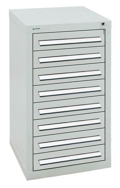 armoire à tiroirs émoussés série T-100/35-1, RAL 7035/7035, 8 tiroirs (8x100mm), 8151107