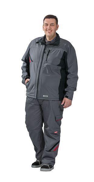 Veste softshell Planam Highline, ardoise/noir/rouge, taille L, 2382052