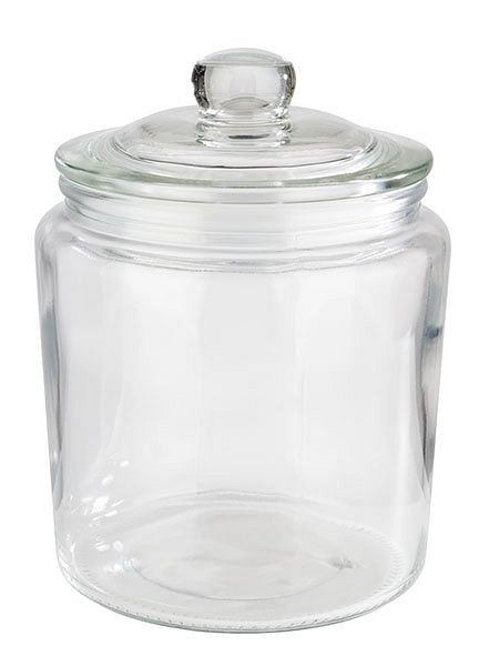 Pot de conservation APS -CLASSIC-, Ø 11,5 cm, hauteur : 16 cm, verre, polyéthylène, 0,9 litre, avec couvercle en verre, 82250