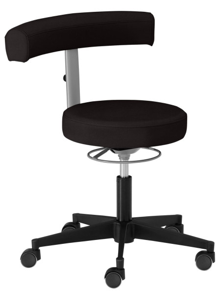 Mayer Sitzmöbel chaise pivotante fonctionnelle, dossier/accoudoir, réglable en hauteur dans 4 directions et rotatif à 360°, roulettes pour sols durs, noir, 1371_RO_30317