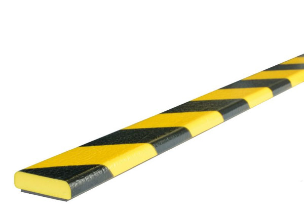 Protection de surface Knuffi, profil d'avertissement et de protection type F, jaune/noir, 1 mètre, magnétique, PF-5002