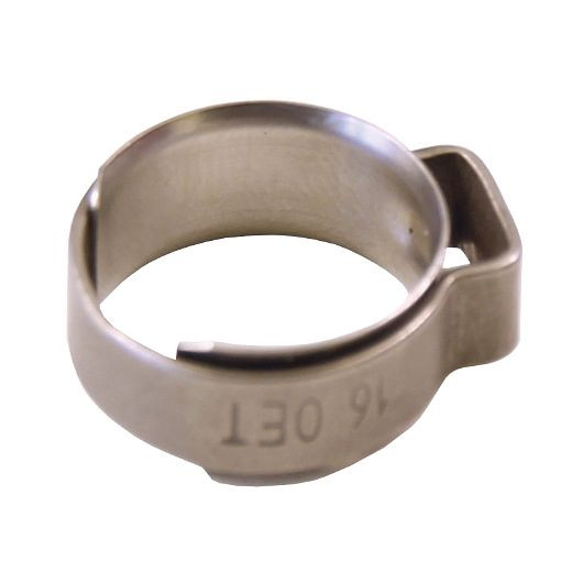 Collier de serrage ELMAG à 1 oreille avec bague d'insertion, 10,5 OET 8,5 - 10 mm (acier inoxydable), 42726