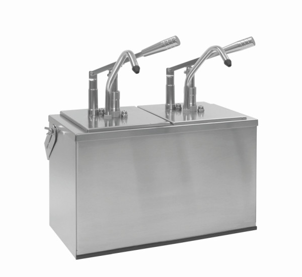 Distributeur doseur à levier / distributeur de sauce Schneider "Cool", 425x185x375 mm - 2x3 litres, 152418