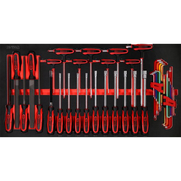 KS Tools PERFORMANCEplus jeu d'outils 42 pièces limes et tournevis, 813.0042
