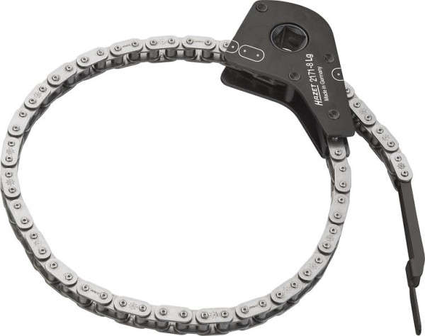 Chaîne de filtre à huile Hazet, carré creux 12,5 mm (1/2 pouce), 50 - 150, matériau : acier spécial, entraînement : carré creux 12,5 mm (1/2 pouce), 2171-8LG