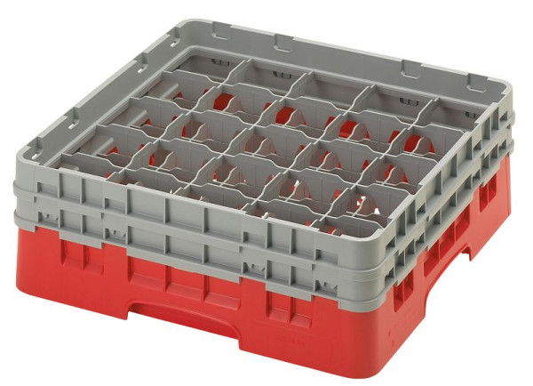 Panier de rinçage Cambro 25 compartiments Camrack® 13,3 cm rouge, paquet de 4, 25S434163