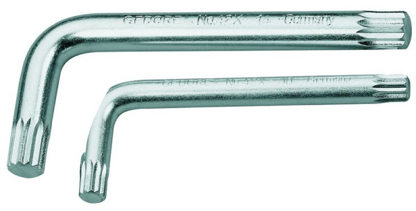 Tournevis coudé GEDORE pour vis cannelées internes XZN, M14, 6350570