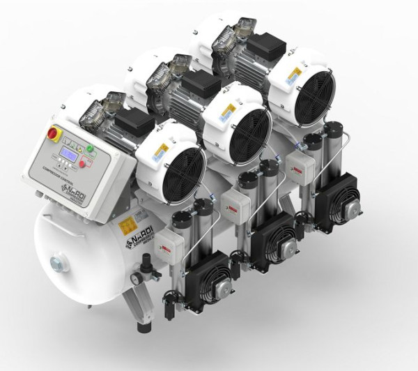 Compresseur à piston silencieux AEROTEC XTR 4D-270 L avec sécheur, 2017101