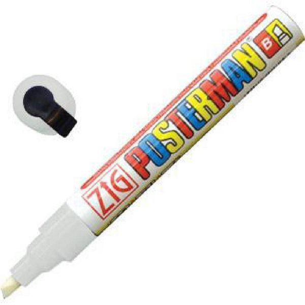 Stylo craie Securit Zig Posterman résistant aux intempéries 6mm blanc, Y985