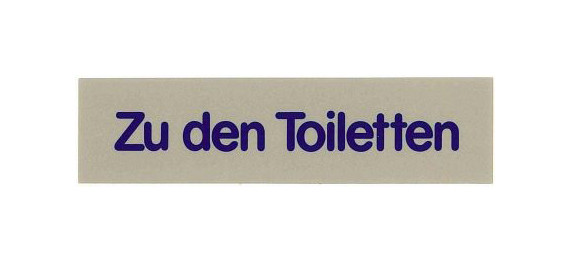 Contacto signe verbal AUX TOILETTES, 7673/005