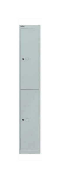 Armoire de bureau Bisley, 1 compartiment, 2 compartiments, gris clair, CLK182645