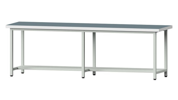 Bancs de travail ANKE table de travail, modèle 191, 2800 x 800 x 900 mm, RAL 7035, UBP 50 mm, 401.459
