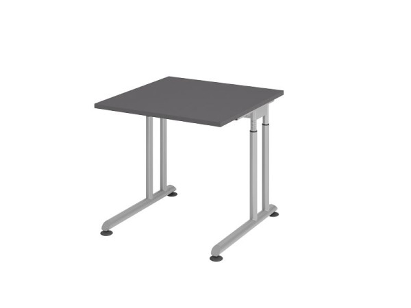 Hammerbacher bureau base C 80x80cm graphite/argent, VZS08/G/S