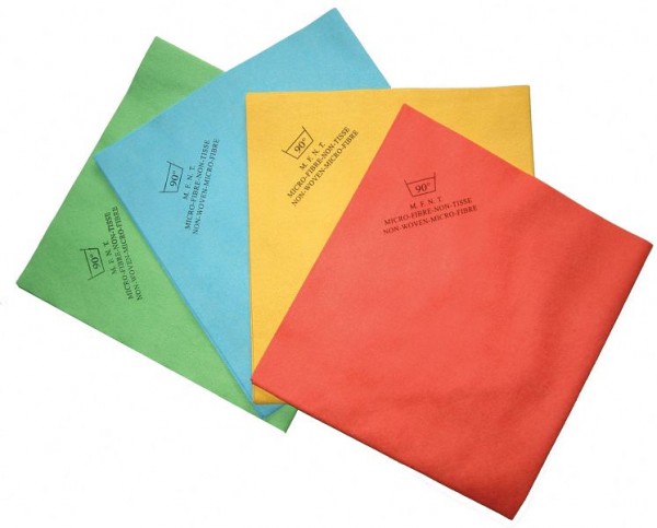 De Witte Chiffon microfibre non tissé 40 x 38 cm vert, PU: sachet de 5 pièces, 377.100.002