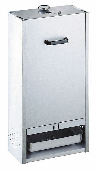 Fumoir Peetz en tôle d'acier aluminisée avec glissière, HxLxP: 75cm x 39cm x 28cm, 52001