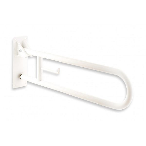 KEMMLIT barre de support pliante 800, acier inoxydable, 738 mm, blanc, 205.594