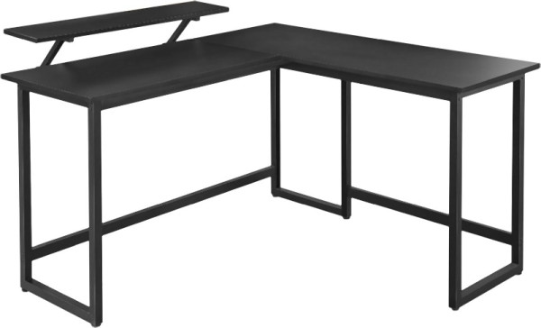 VASAGLE Bureau d'ordinateur en forme de L, noir, 140x130x92,2 cm, LWD56BK