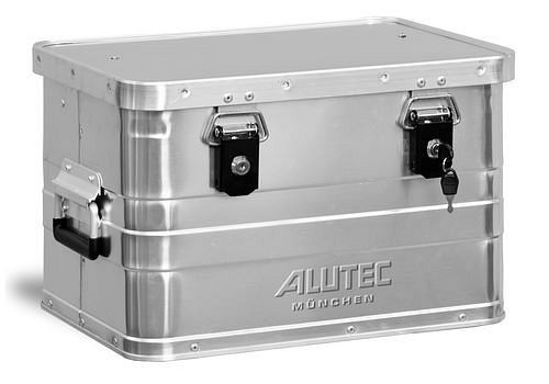 Boîte en aluminium DENIOS classique, sans coins d'empilage, volume de 30 litres, 254-860
