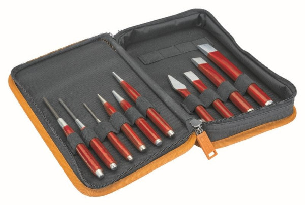 Jeu de chasse-goupilles à burin Bahco, 10 pièces, sachet plastique, 3656/10