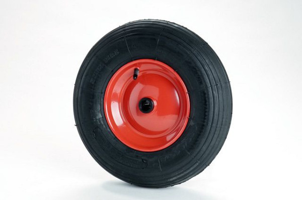Roue pneumatique Growi 400 mm avec alésage 25 mm, longueur du moyeu 75 mm, 10310500