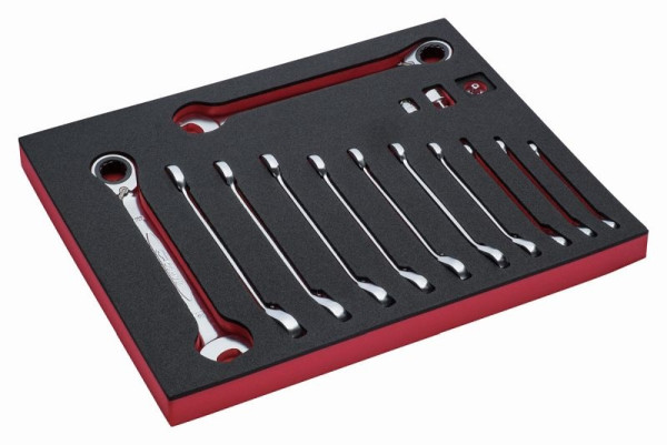 Insert Bahco 2/3, clé mixte à cliquet + accessoires, 15 pièces, FF1F3005
