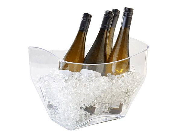 Refroidisseur à vin/champagne APS, 32 x 21,5 cm, hauteur : 24,5 cm, MS, transparent, 7 litres, 36087