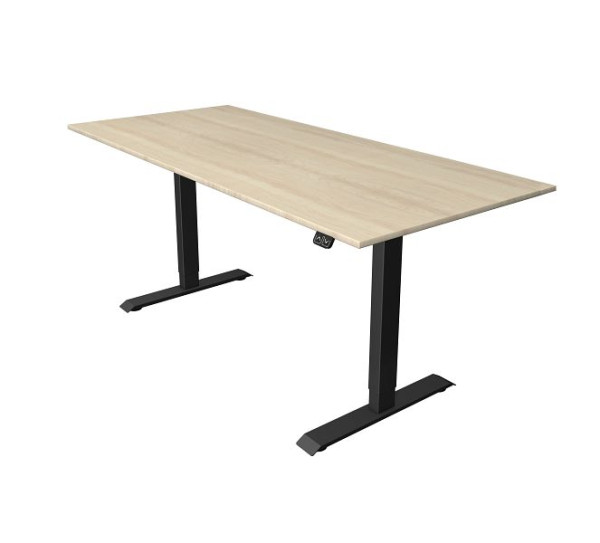 Table assis/debout Kerkmann L 1800 x P 800 mm, réglable en hauteur électriquement de 740 à 1230 mm, érable, 10182050